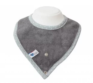 LullaLove ŚLINIAK GRAY z napem SupeRRO LU 348916 - Śliniaki i fartuszki - miniaturka - grafika 1