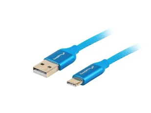 LANBERG LANBERG Kabel Premium USB CM AM 2.0 1m niebieski QC 3.0 + EKSPRESOWA CA-USBO-22CU-0010-BL - Kable komputerowe i do monitorów - miniaturka - grafika 5