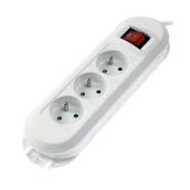 Listwy zasilające - Hama Comfort 3GN biała 44121924 Listwa zasilająca + wyłącznik 3m 44121924 - miniaturka - grafika 1