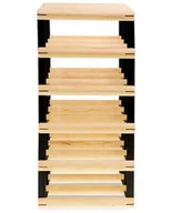 Stojaki na wino - Regał Na Wino Stojak Na 15 Butelek Szklanych/ Pet — Rw-8/ 3X5 — Surowy Naturalny Metal + Drewno Rw-8-3X5-15 / Wamar-Sosenka - miniaturka - grafika 1