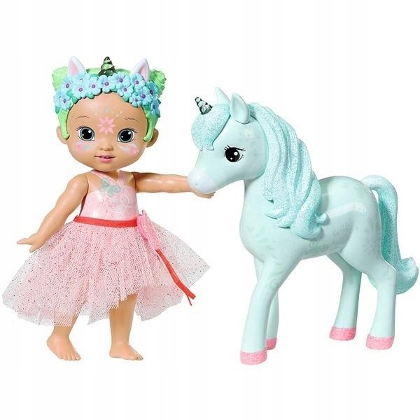 BabyBorn 833827 Księżniczka Una z Jednorożcem 18cm