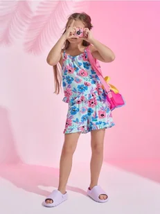 Sinsay - Komplet: koszulka i szorty - wielobarwny - Dresy i komplety dla dziewczynek - miniaturka - grafika 1