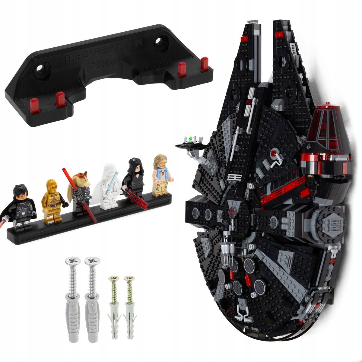 Mroczny Sokół Millennium (75389) - Uchwyt ścienny na LEGO Saures