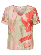 Koszulki i topy damskie - JDY Koszulka w kolorze zielono-czerwonym - miniaturka - grafika 1