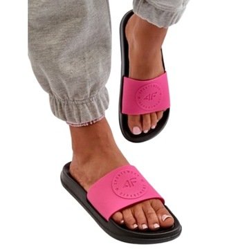 4F Klapki Damskie sportowe Czarno-Różowe rozmiar 41