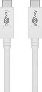 Kabel USB Goobay USB-C - USB-C 1 m Biały (JAB-7154972) - Kable USB - miniaturka - grafika 1
