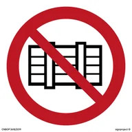 Systemy ekspozycyjne i znaki informacyjne - BA004 NIE ZASTAWIAĆ, FS - FOLIA SAMOPRZYLEPNA FOTOLUMINESCENCYJNA; (200X200MM) - miniaturka - grafika 1