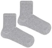 Skarpetki dla dzieci - Skarpetki dziecięce jasno szare gładkie bawełniane - miniaturka - grafika 1