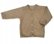 Kaftaniki dla niemowląt - KAFTAN kaftanik 50 KOSZULKA bluzka rozpinana dla wcześniaka BEŻOWY - miniaturka - grafika 1