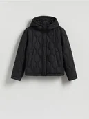 Kurtki damskie - Reserved - Pikowana kurtka - czarny - miniaturka - grafika 1