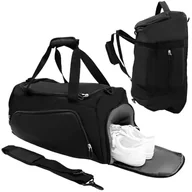 Torebki damskie - Cozary Wszechstronna torba sportowa 54x26x26 cm z przewiewną przegrodą na buty, wodoodporna torba sportowa dla mężczyzn i kobiet, na siłownię, podróże, kemping i boks, czarny, Plecak sportowy-czarny - miniaturka - grafika 1