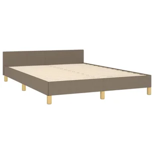 Lumarko Rama łóżka z zagłówkiem, taupe, 140x200 cm, obita tkaniną - Łóżka - miniaturka - grafika 5