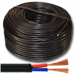 PRZEWÓD KABEL prądowy 2x1 linka OMY czarny 1m - Pozostałe akcesoria sieciowe - miniaturka - grafika 1