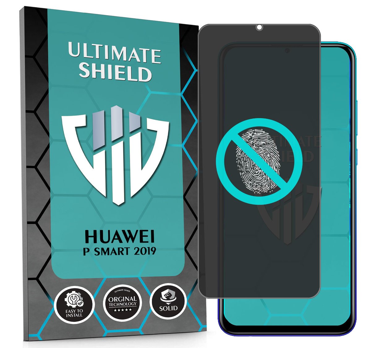 NAJLEPSZE SZKŁO 5D PEŁNE DO HUAWEI P SMART 2019 NIETŁUKĄCE ORYGINAŁ