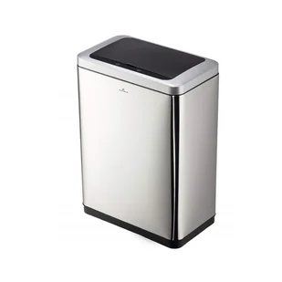 Kosz na śmieci z czujnikiem ruchu 2x20l DURABLE NO TOUCH DUO srebrny 1szt. /342423/ - Kosze biurowe - miniaturka - grafika 1
