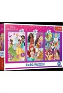 Puzzle - Puzzle 3x80 Księżniczki przyjaciółki TREFL - miniaturka - grafika 1