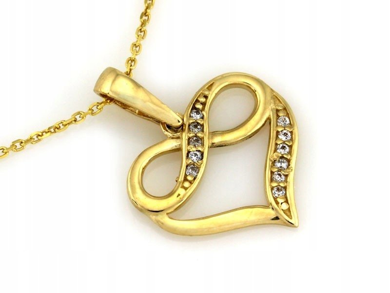 Wisiorek złoty 585 serce elegancka elegancki design