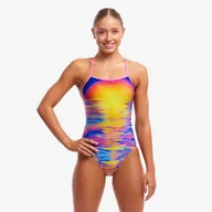 Stroje kąpielowe - FUNKITA Strój kąpielowy damski jednoczęściowy SINGLE STRAP ONE PIECE darkin sunset - miniaturka - grafika 1