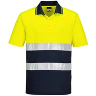 Odzież robocza - PORTWEST S175 LEKKA, OSTRZEGAWCZA KOSZULKA POLO S/S ; ŻÓŁTY/GRANATOWY - miniaturka - grafika 1