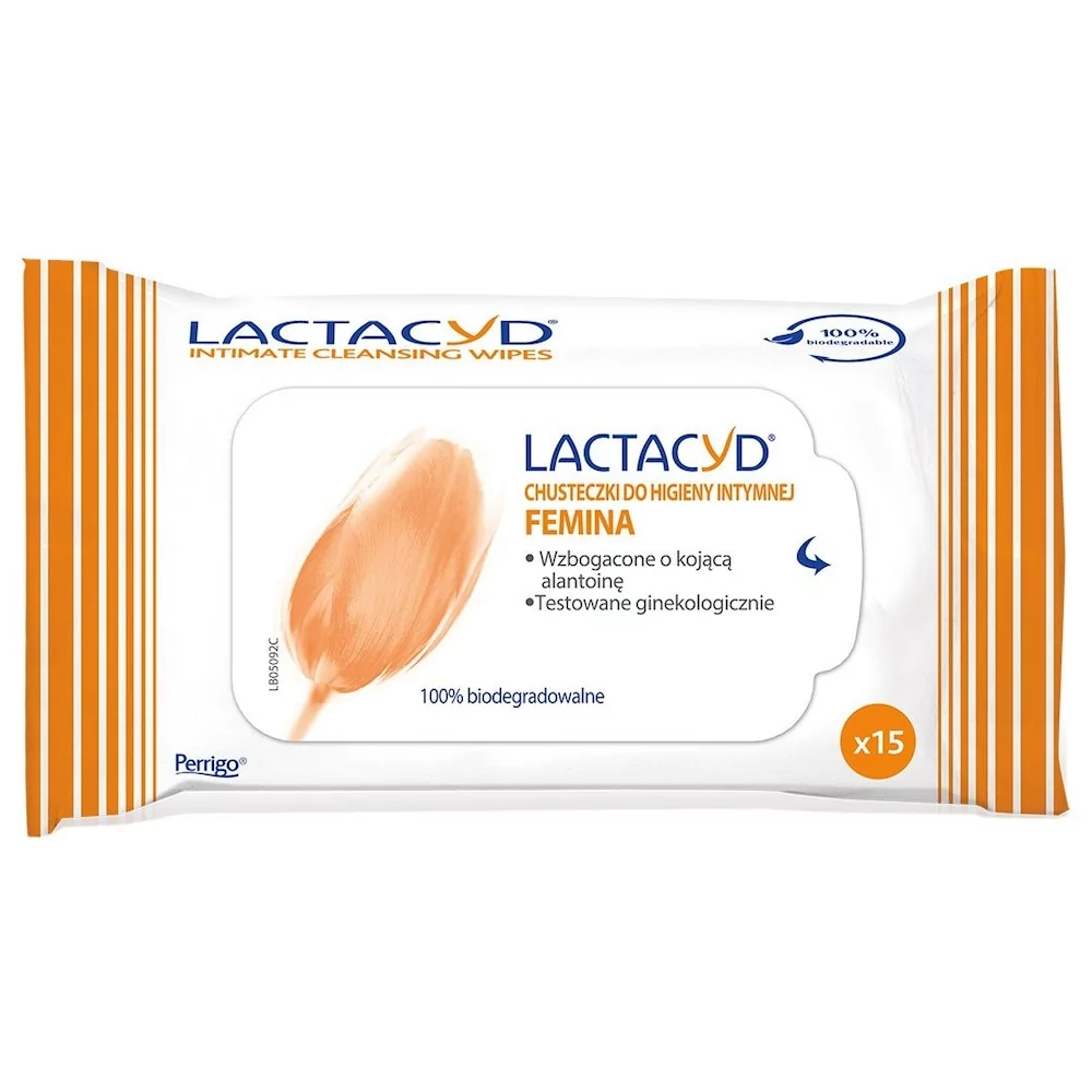Lactacyd Femina Chusteczki Do Higieny Intymnej 15szt.
