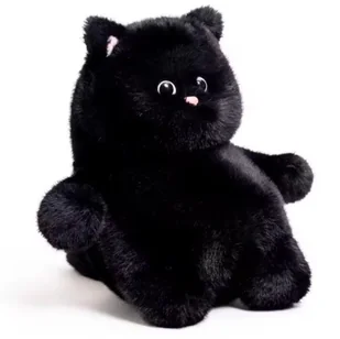 Maskotka pluszak śmieszny czarny gruby kot kotek 35 cm - Maskotki i pluszaki - miniaturka - grafika 1