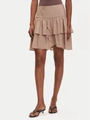 Spódnice - Vero Moda Spódnica mini Clara 10336425 Beżowy Regular Fit - miniaturka - grafika 1