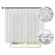 Firany - FIRANA GOTOWA Z GIPIURĄ 300x150 FIRANKA PROSTA FIRANY Z KORONKĄ DO DOMU - miniaturka - grafika 1