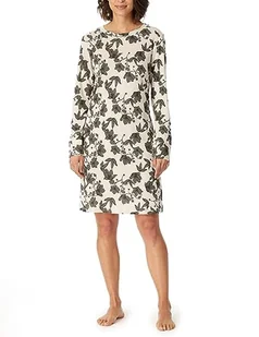 Schiesser Damska koszulka z długim rękawem bawełna modal Sleepshirt Bigshirt-Nightwear koszula nocna, taupe floral, 48, Taupe Floral, 48 - Koszulki i topy damskie - miniaturka - grafika 1