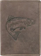 Portfele - Wild Skórzany męski portfel Wild ANIMALS N4-CHM FISH NoSize - miniaturka - grafika 1