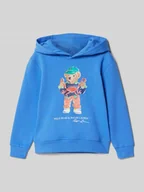 Swetry dla chłopców - Bluza o kroju regular fit z kapturem i nadrukiem z motywem - miniaturka - grafika 1