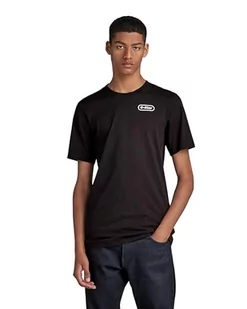 G-STAR RAW Męski T-shirt z tyłu Slim R T, Czarny (Dk Black D23906-336-6484), L - Koszulki męskie - miniaturka - grafika 1