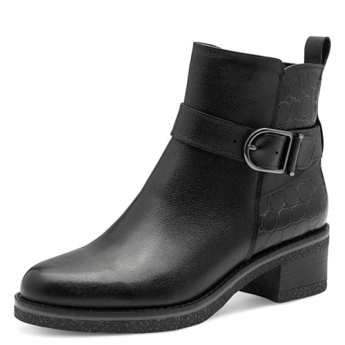 Marco Tozzi Damskie 2-25351-45 modne kozaki, Black Comb, 38 EU, czarny Comb, 38 EU