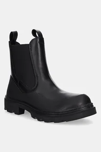 Ecco sztyblety skórzane Grainer Chelsea damskie kolor czarny na płaskim obcasie 214793-51052 - Botki damskie - miniaturka - grafika 1