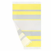 Ręczniki - Ręcznik plażowy 100x160 Fouta Malaga żółty szary Zwoltex - miniaturka - grafika 1