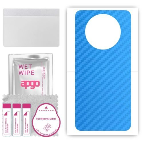 folia naklejka skórka strukturalna na TYŁ do ZTE Nubia Focus Pro 5G - Carbon Niebieski - apgo SKINS