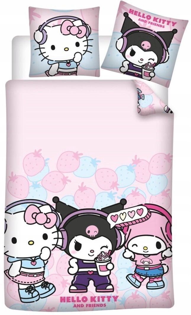 Pościel Kuromi 140x200 Pościel Hello Kitty And Friends Pościel My Melody