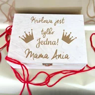 Gadżety dla niej i dla niego - Pudełeczko Królowa jest tylko jedna! mama prezent Herbaciarka - miniaturka - grafika 1