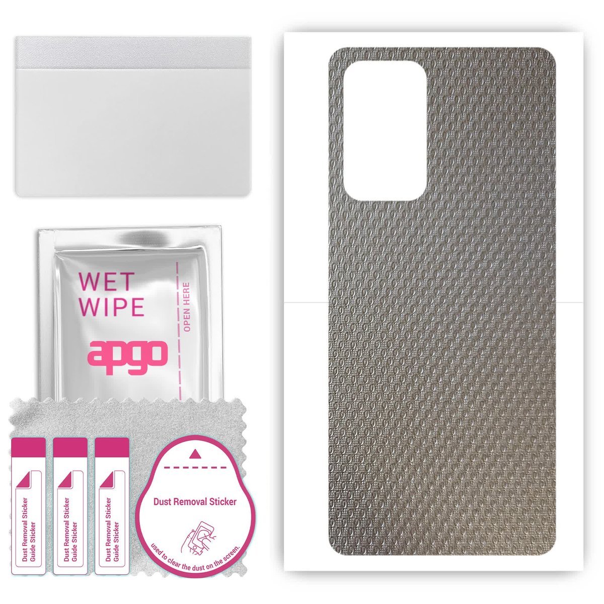 Folia naklejka skórka strukturalna na TYŁ do Samsung Galaxy A33 5G - Aluminium krople - apgo SKINS