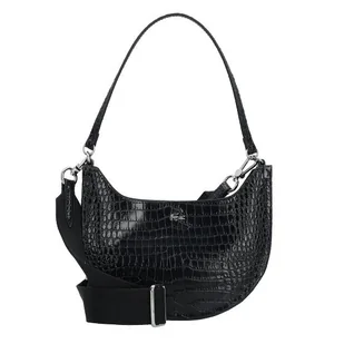 Lacoste Chantaco Classics Torba na ramię S Skórzany 23 cm czarny - Torebki damskie - miniaturka - grafika 1