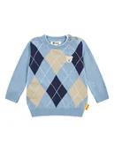 Bluzy i sweterki niemowlęce - Steiff Sweter w kolorze błękitnym - miniaturka - grafika 1