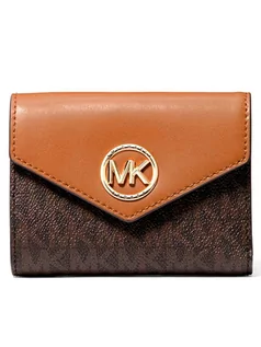 Portfele - Michael Kors Skórzany portfel w kolorze brązowym - 12 x 9 x 3 cm - grafika 1