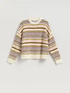 Swetry damskie - Reserved - Sweter w paski - wielobarwny - miniaturka - grafika 1