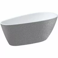 Wanny - Besco WA-170-GSB GOYA A-LINE GLAM SREBRNA wanna wolnostojąca maskownica syfonu z przelewem biała 170 x 80 - miniaturka - grafika 1