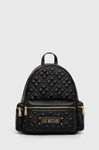 Love Moschino plecak damski kolor czarny mały z aplikacją - Plecaki - miniaturka - grafika 1
