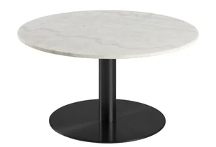Actona Stolik kawowy Corby 80 cm biały marmur/czarny AC-N21-092 - Ławy i stoliki kawowe - miniaturka - grafika 1