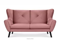 Sofy i kanapy - Różowa sofa 3 osobowa welur MIRO - miniaturka - grafika 1