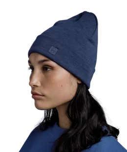 BUFF Czapka MERINO HEAVYWEIGHT BEANIE solid denim - Czapki i chusty sportowe męskie - miniaturka - grafika 2