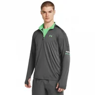 Koszulki sportowe męskie - Męski longsleeve treningowy Under Armour UA Tech Utility 1/4 Zip - szary - UNDER ARMOUR - miniaturka - grafika 1