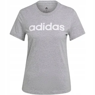 Koszulka damska adidas Loungwear Essentials Slim Logo szara HL2053 XS - Koszulki i topy damskie - miniaturka - grafika 1