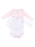 Body dla niemowląt - 2-pak niemowlęcy body z długim rękawem różowe Olimpias r.92 - miniaturka - grafika 1